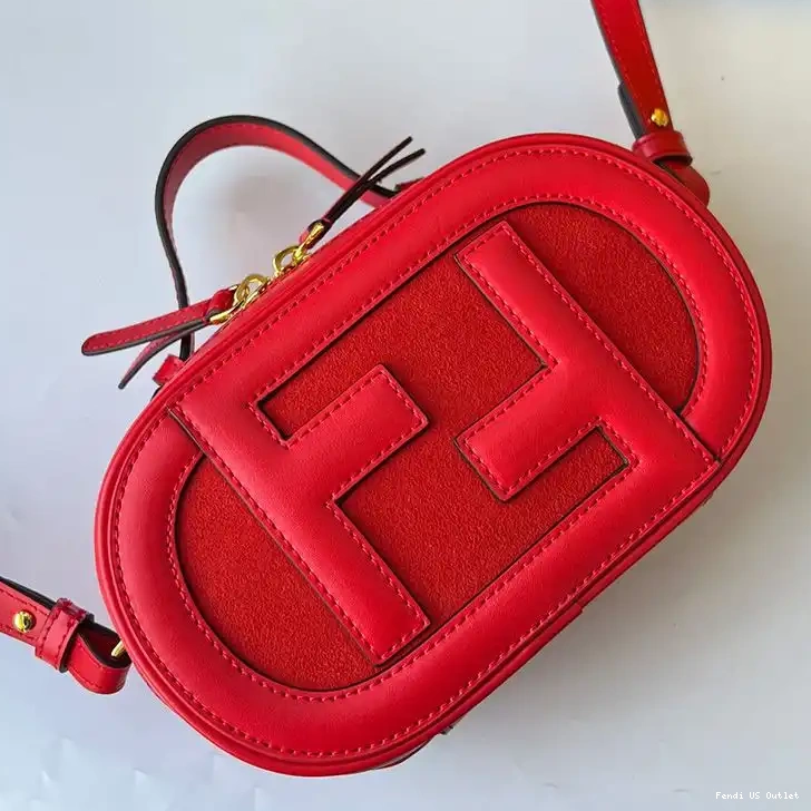 Affordable O'Lock Leather Fendi Mini Case Red Calf In Camera 0322 HOT SALE